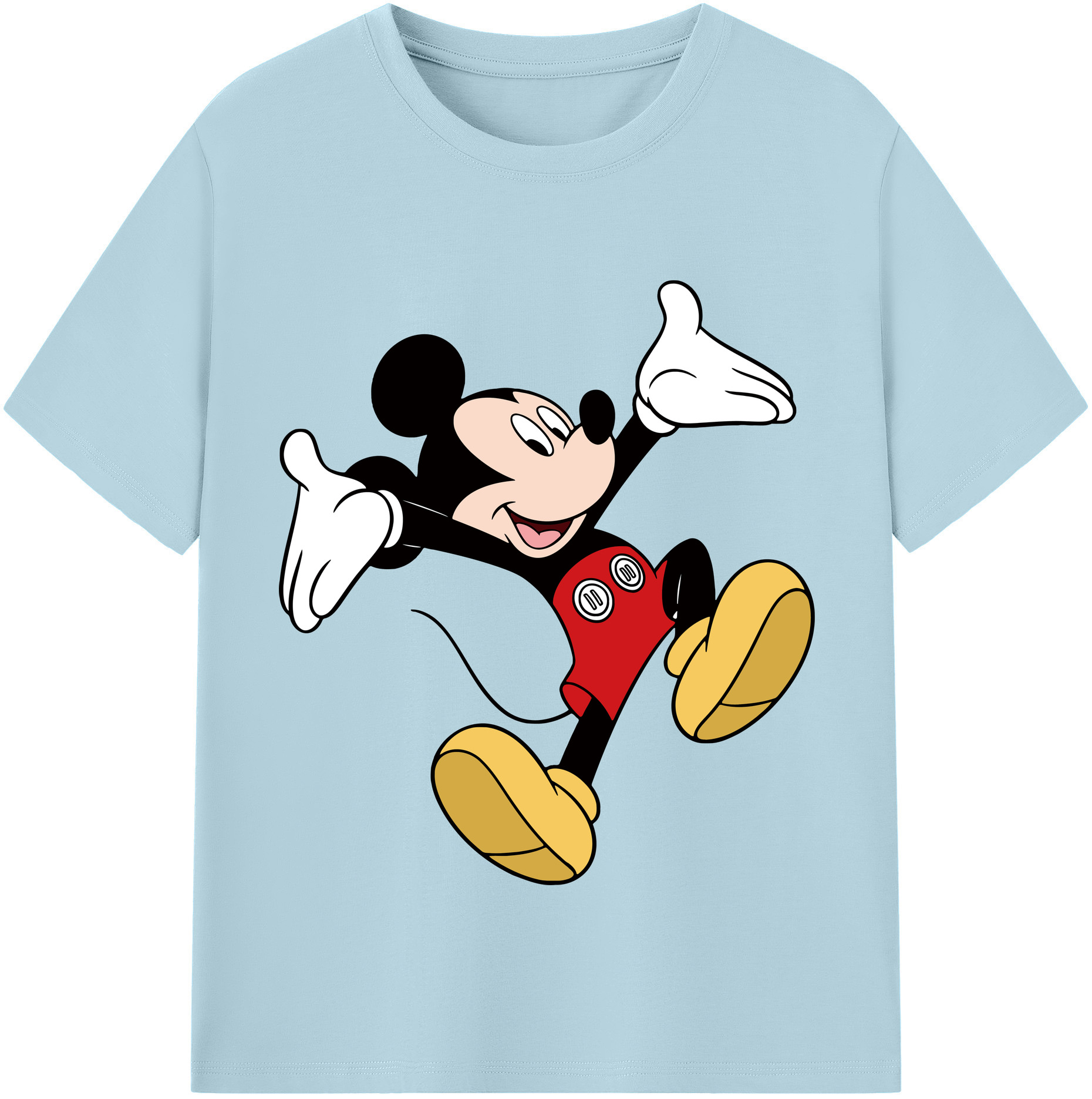 （画像用） ミッキーマウス Mickey Mouse 綿100％半袖Tシャツ（フロントプリント）